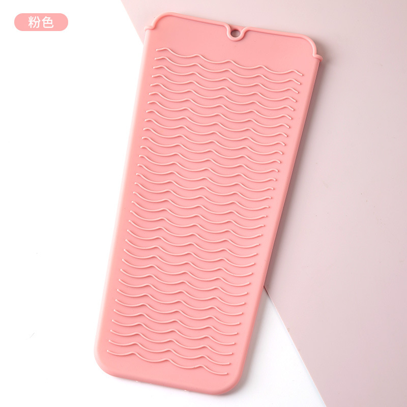 Silicone curling iron heat pad straightening comb storage bag straightener anti-scald pad portable electric curling iron sleeve clip
