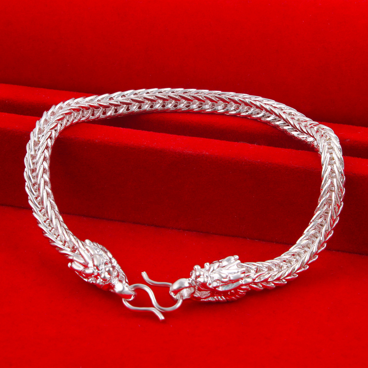 Gold-plated necklace bracelet set dragon head twist snake bone fox tail bold imitation sand gold Vietnam