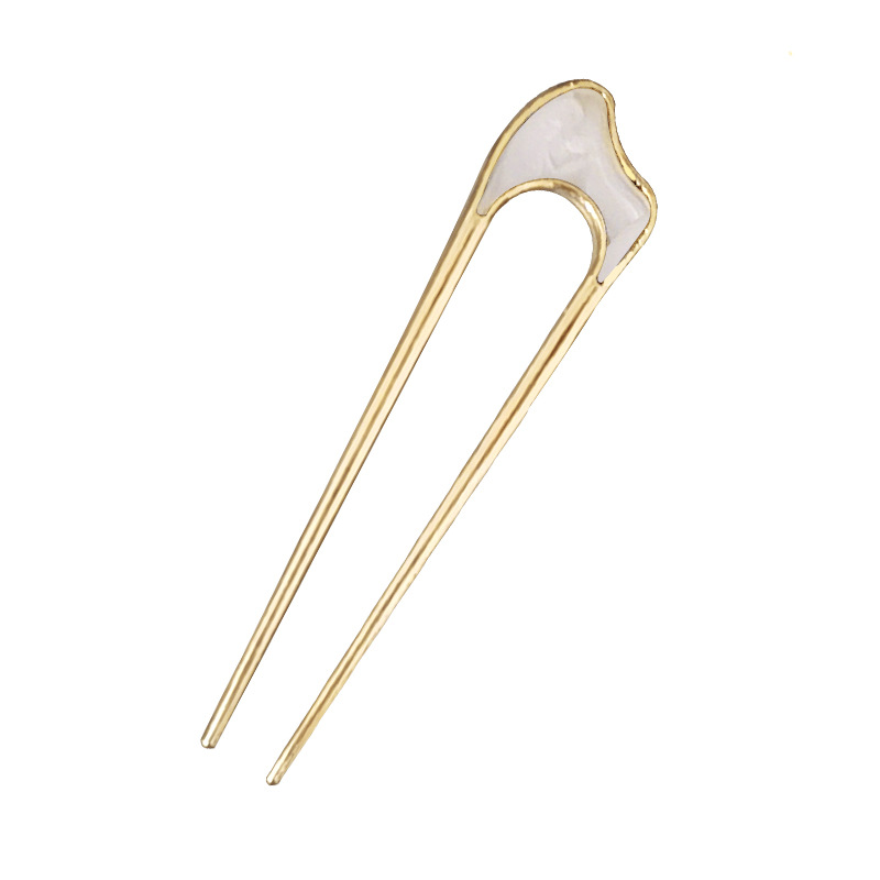 Accessories simple alloy geometric U-shaped hair clip hairpin coil hairpin insertion needle