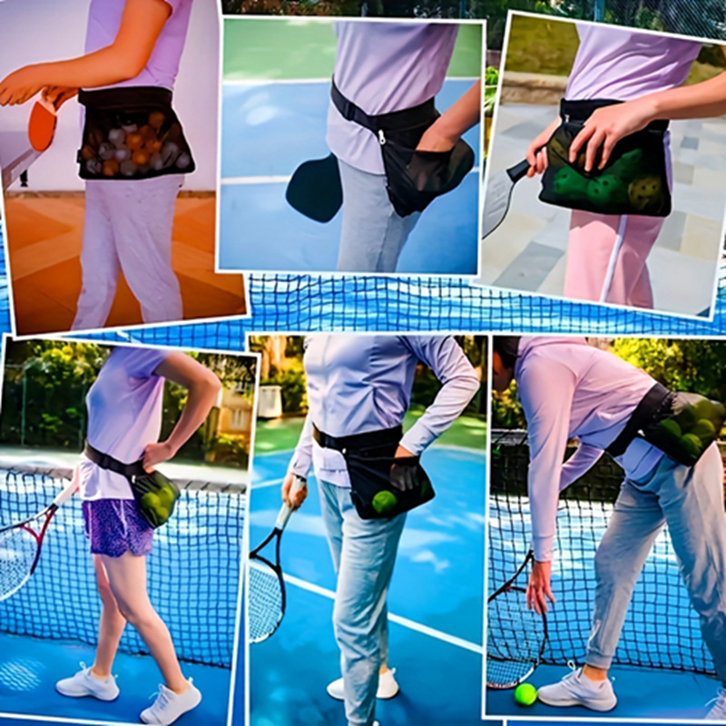 Tennis ball pick-up bag, table tennis, golf ball portable storage bag, training ball pick-up bag, waist bag