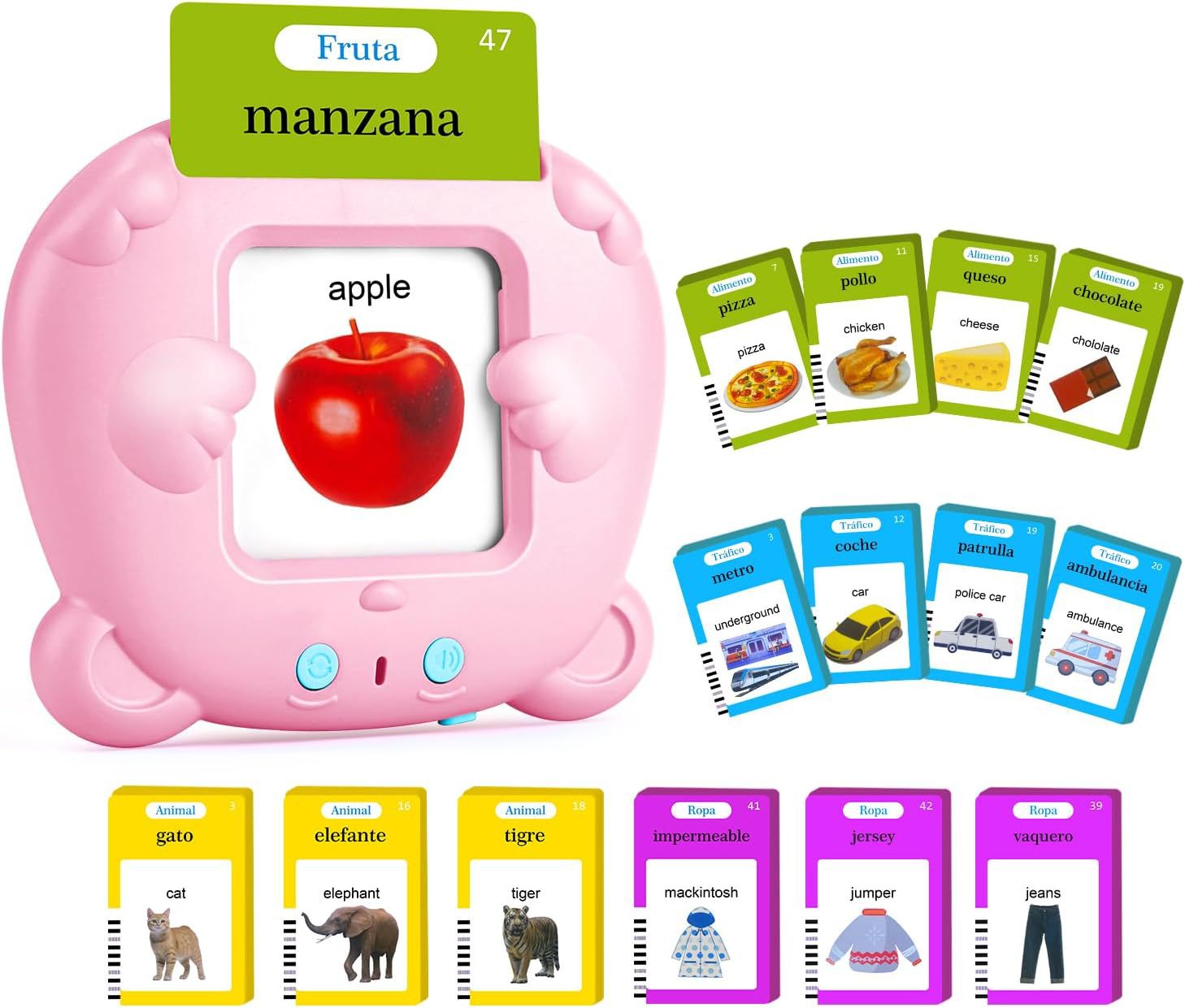 Spanish Early Education Learning Machine Card Insert Reader Enlightenment Card Machine Children's Toy