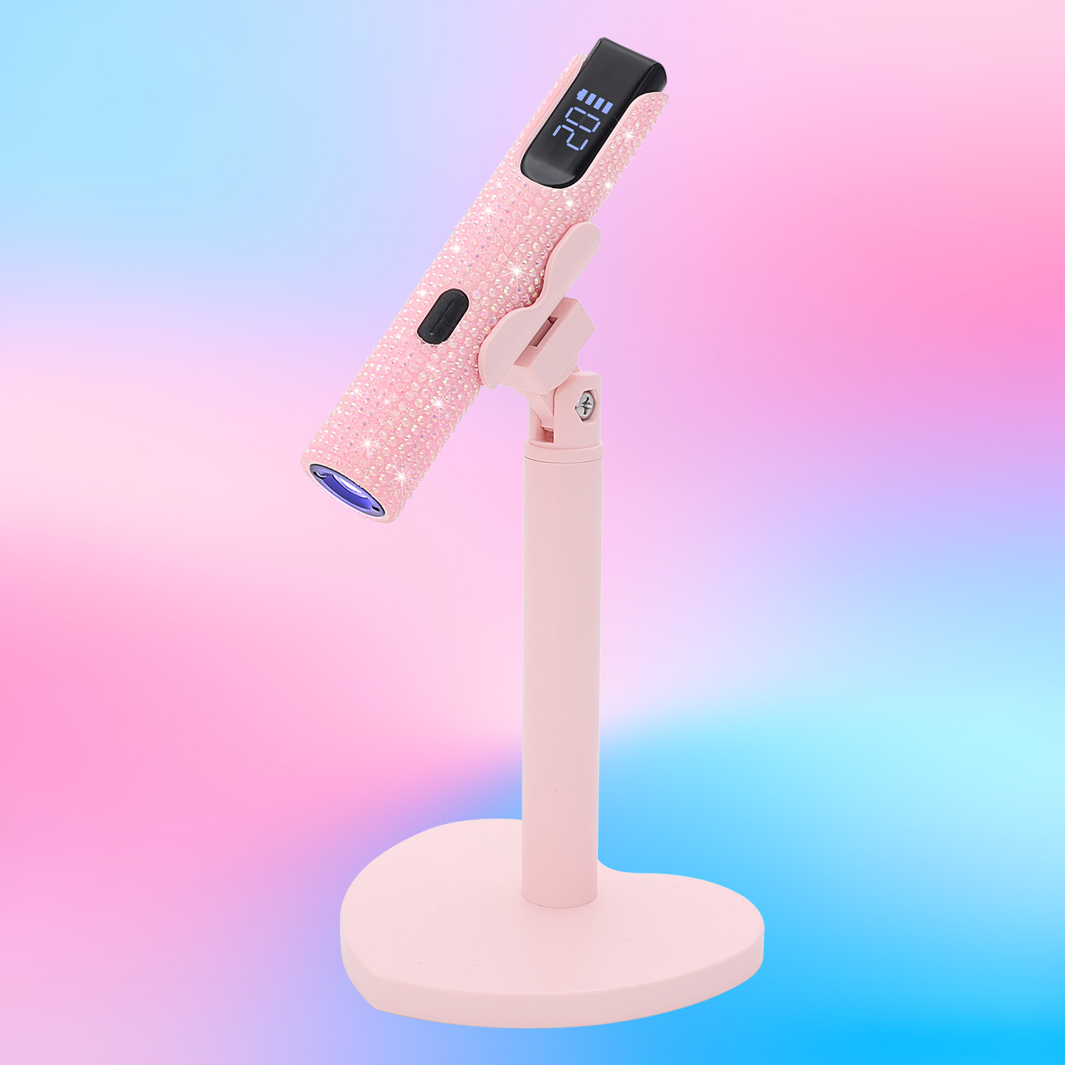 Mini handheld one-word nail lamp bracket, light therapy lamp, small rechargeable, 360-degree rotatable curing lamp for nail art