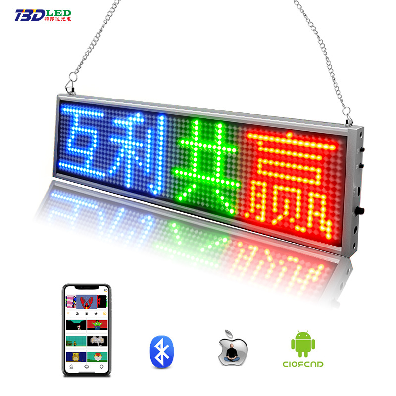 New LED In-Car Display, Mobile App for Text Editing, Portable LED Display, Advertising Playback, Indoor LED Display