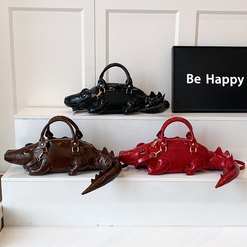Novelty Handle Bag Shoulder Bag 2025 3D Crocodile Bag Crossbody Bag