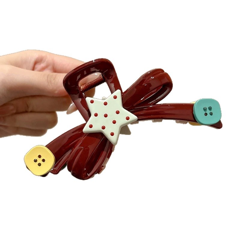 Unique beautiful claw clip for women large size for thick hair delicate back of head bun shark clip hair accessory