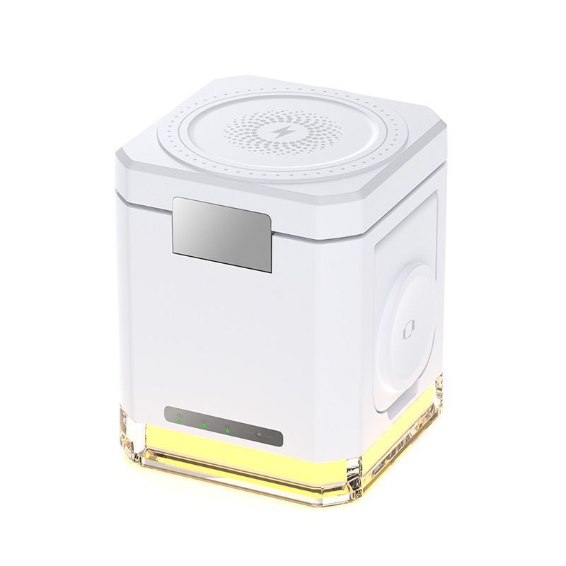 Foldable Magnetic 3-in-1 Wireless Charger Portable Phone Watch Earphone Stand Flash Charge Strong Magnet