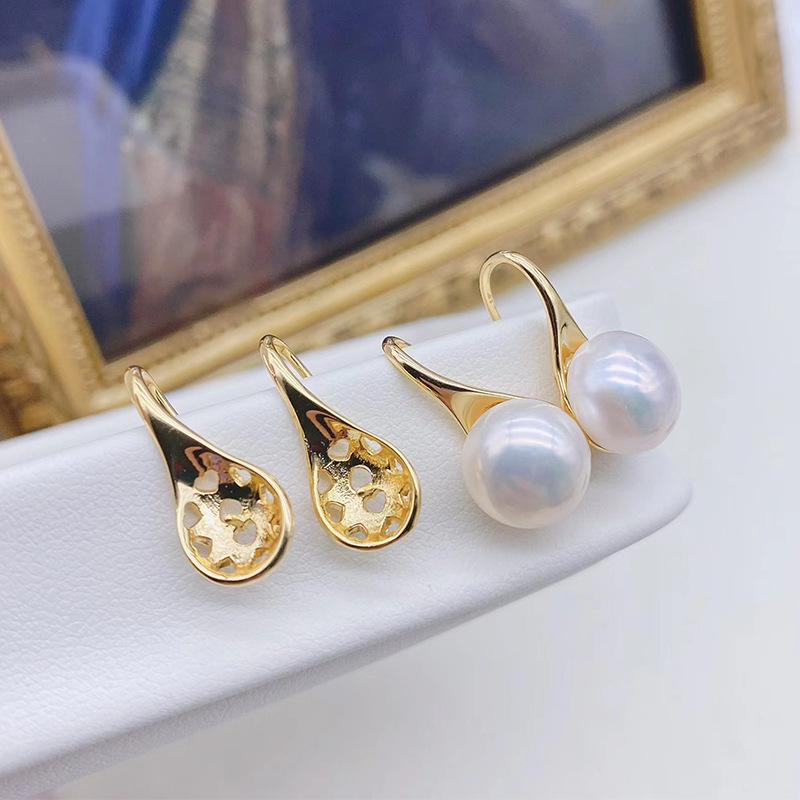 Freshwater Pearl Ear Hooks Bread Pearl High Heel Earrings Note Earrings Earrings