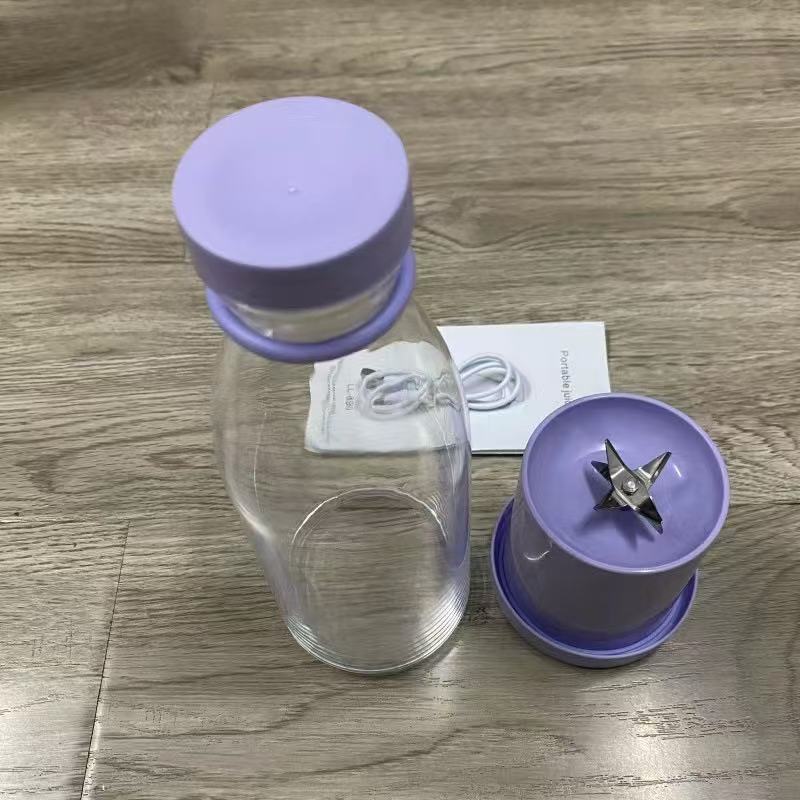 Portable Wine Bottle Juice Cup Travel Six-Blade Juicer Small Home Electric Juicer Fresh Squeeze Straw