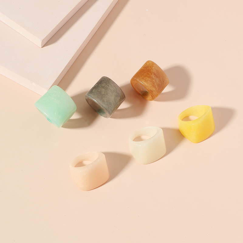 Resin index finger ring simple acrylic ring