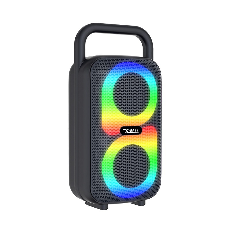 New portable square dance dual 3-inch RGB loud volume high sound quality card Bluetooth speaker