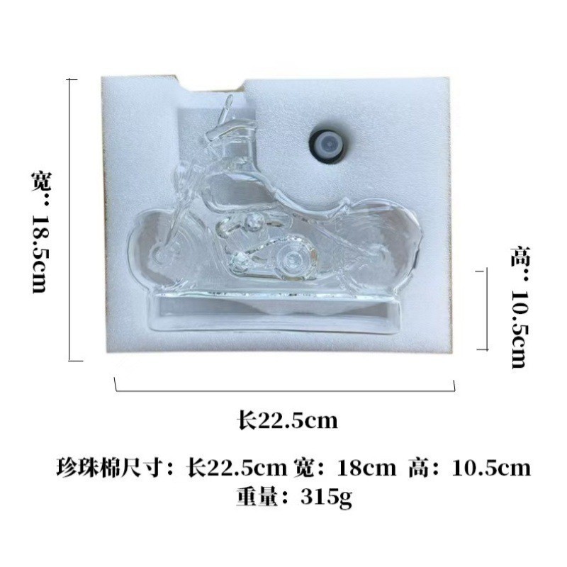 Red wine special-shaped sealed whiskey vodka empty bottle decanter bottom motorcycle whiskey soaking bottle