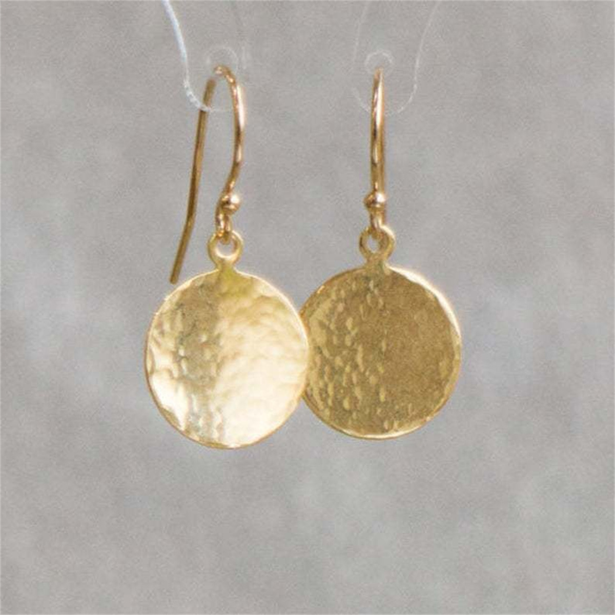 Simple Metal Concave and Convex Small Round Earrings Women Simple Geometric Round Earrings