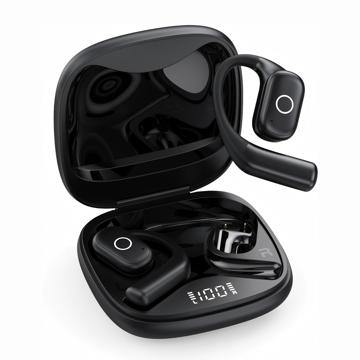 IVANTE Private Mold OW02 Open-Ear Sports Dual-Mic Noise Reduction Waterproof ENC Digital Display Wireless Bluetooth Earbuds