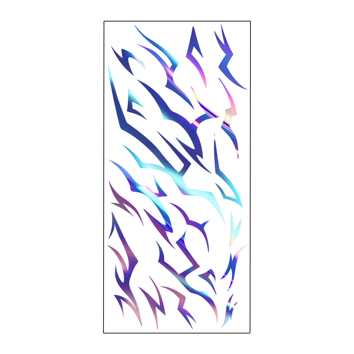New Anime Laser Lightning Sticker Huntress Girl Group Purple Makeup Tattoo Sticker Demon Boy Band Full Body
