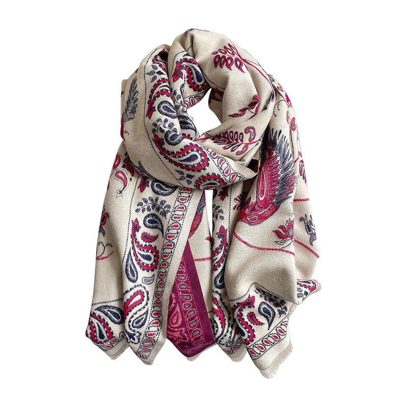 High-quality air-conditioned room shawl outer layer for women, summer office nap faux cashmere fringe warm scarf