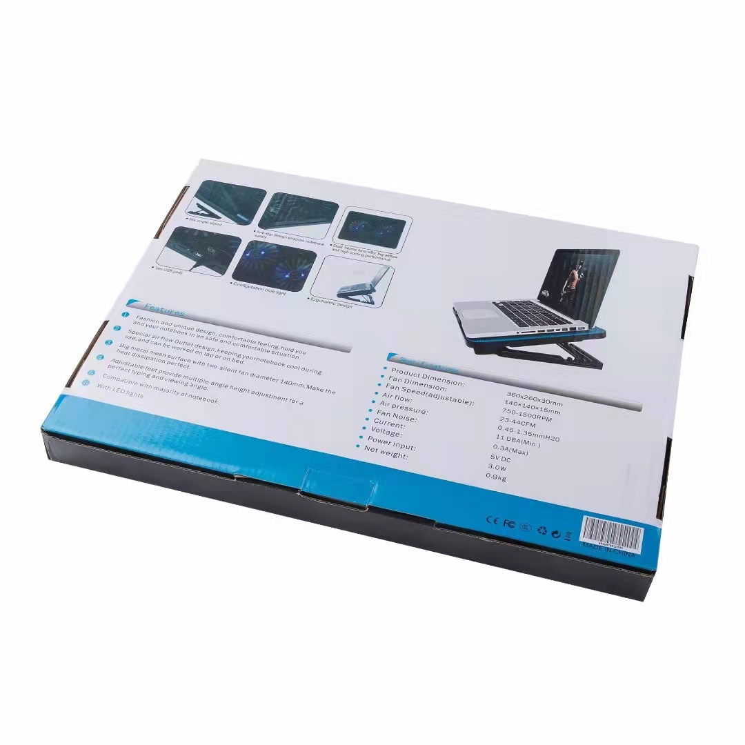 N99 laptop cooler 14 inch 15.6 inch computer stand dual fan cooling heat dissipation base