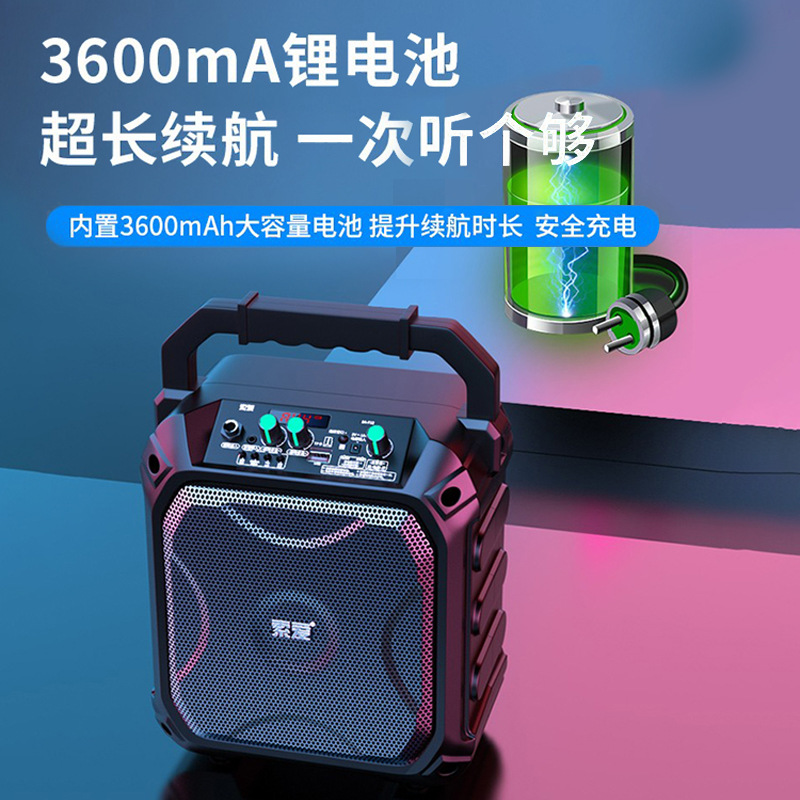 SOAIY Bluetooth Speaker Outdoor Audio High Volume K Song Subwoofer Square Dance Shop Special High Quality