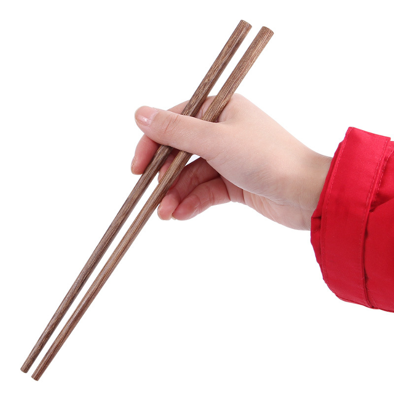 Chicken wing wood chopstick gift set, wooden tableware ten pairs of public chopsticks, home use, paint-free red wood chopsticks, engraving available
