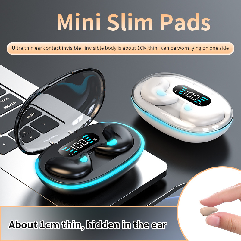 Private mold x55 sleep earphone battery display invisible in-ear mini e-sports Bluetooth low latency