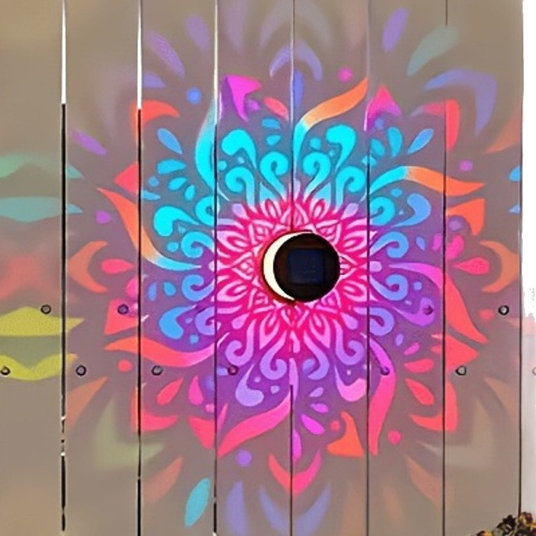 Solar Outdoor Courtyard Wall Light Projection Light Mandala Outdoor Waterproof Wall Decoration Light