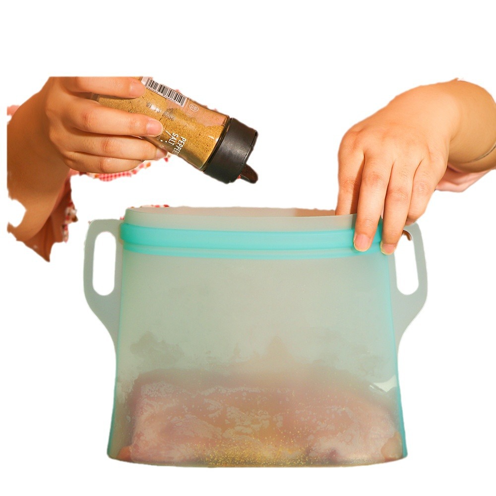 Food grade silicone sealed fresh-keeping bag high temperature resistant oven refrigerator self-sealing storage bag