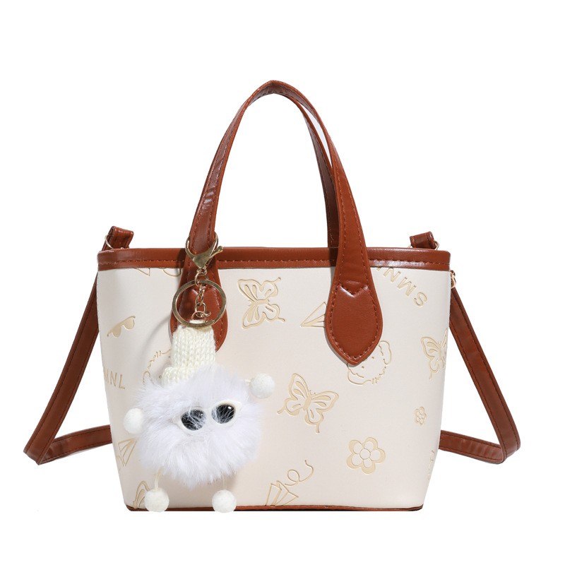 Large Capacity Women 2025 New Spring Texture Handbags Shoulder Bags Butterfly Embossed Commute Bucket Bags