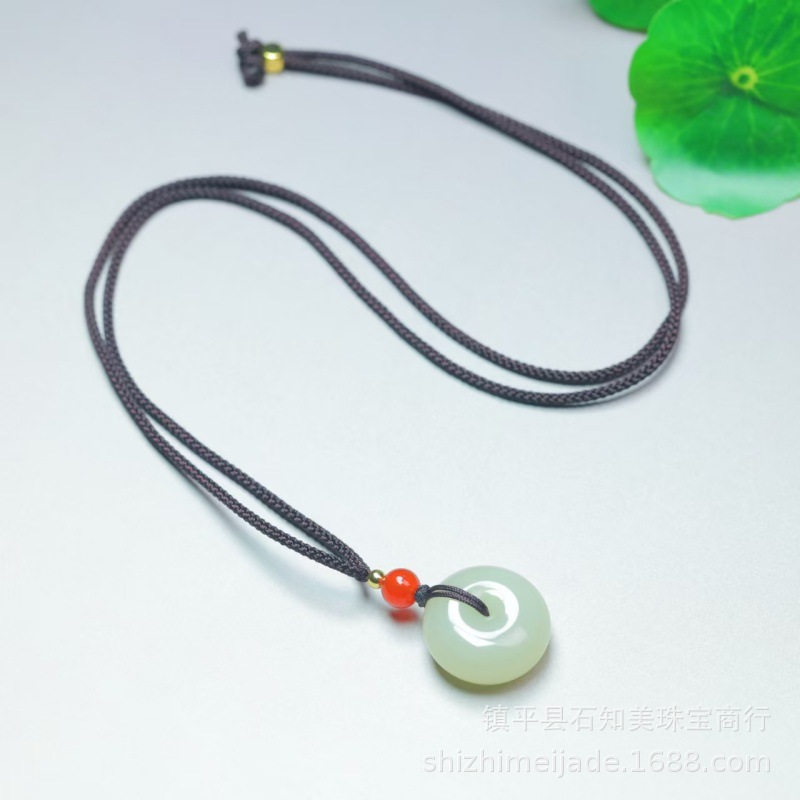 Xinjiang Natural Tianyu Peace Button Pendant Men Women Jade Button Pendant Live Broadcast