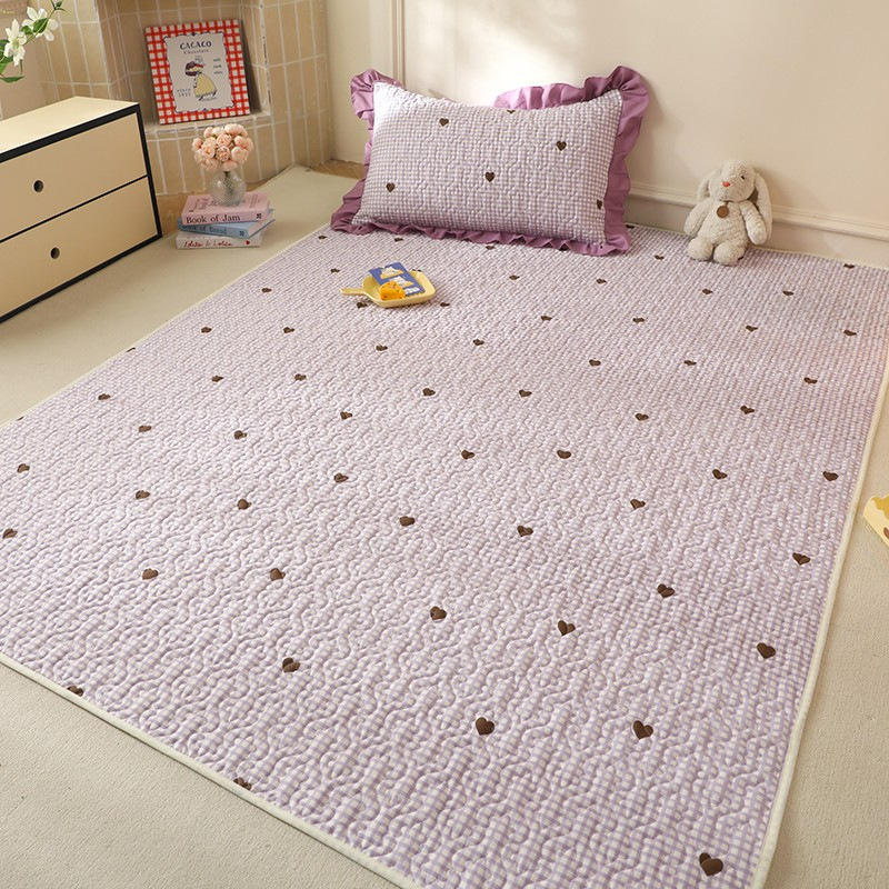 Cotton crawling mat protective pad machine washable fabric children crawling mat protective cover baby crawling mat anti-slip