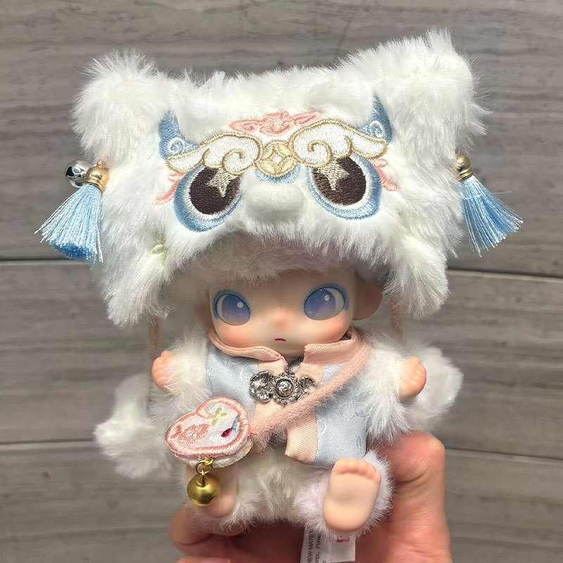 Only doll clothes] Suitable for DIMOO Newborn Diary series 15cm vinyl doll clothes lion dance set