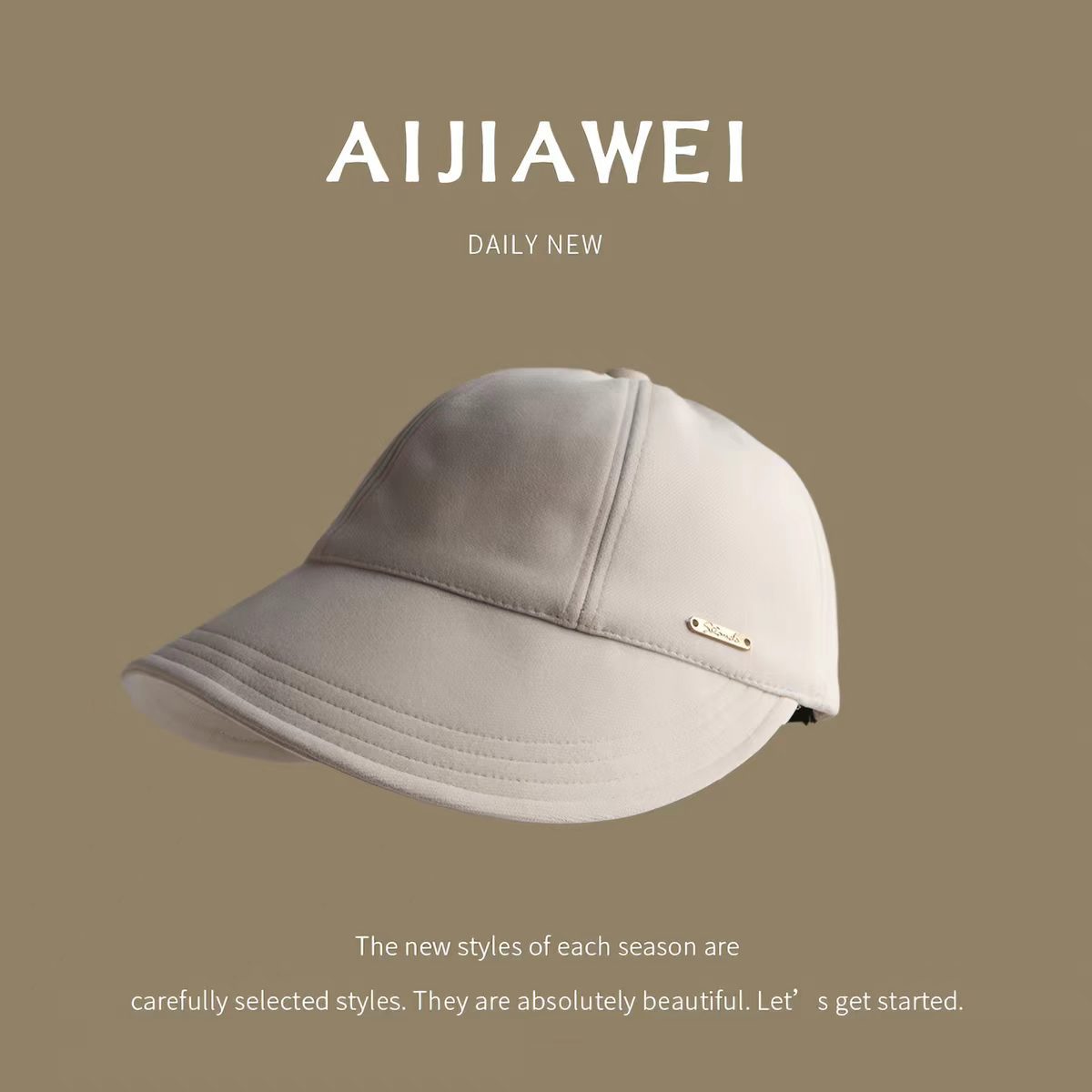 Clip-on Fisherman Hat for Women, 2026 Spring/Summer, Sun Protection, UV Protection, Sunshade Hat, Plain Black Sun Hat