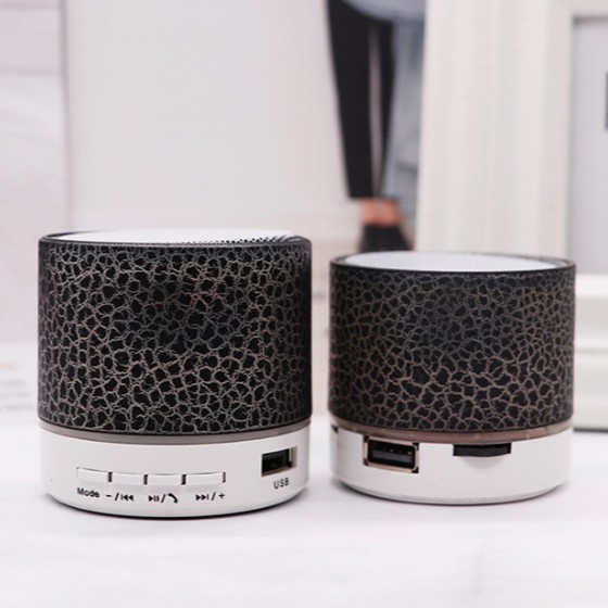 A9 Crackle Wireless Bluetooth Speaker Colorful Light Card Mini Bluetooth Speaker Small Steel Cannon Subwoofer Gift Speaker