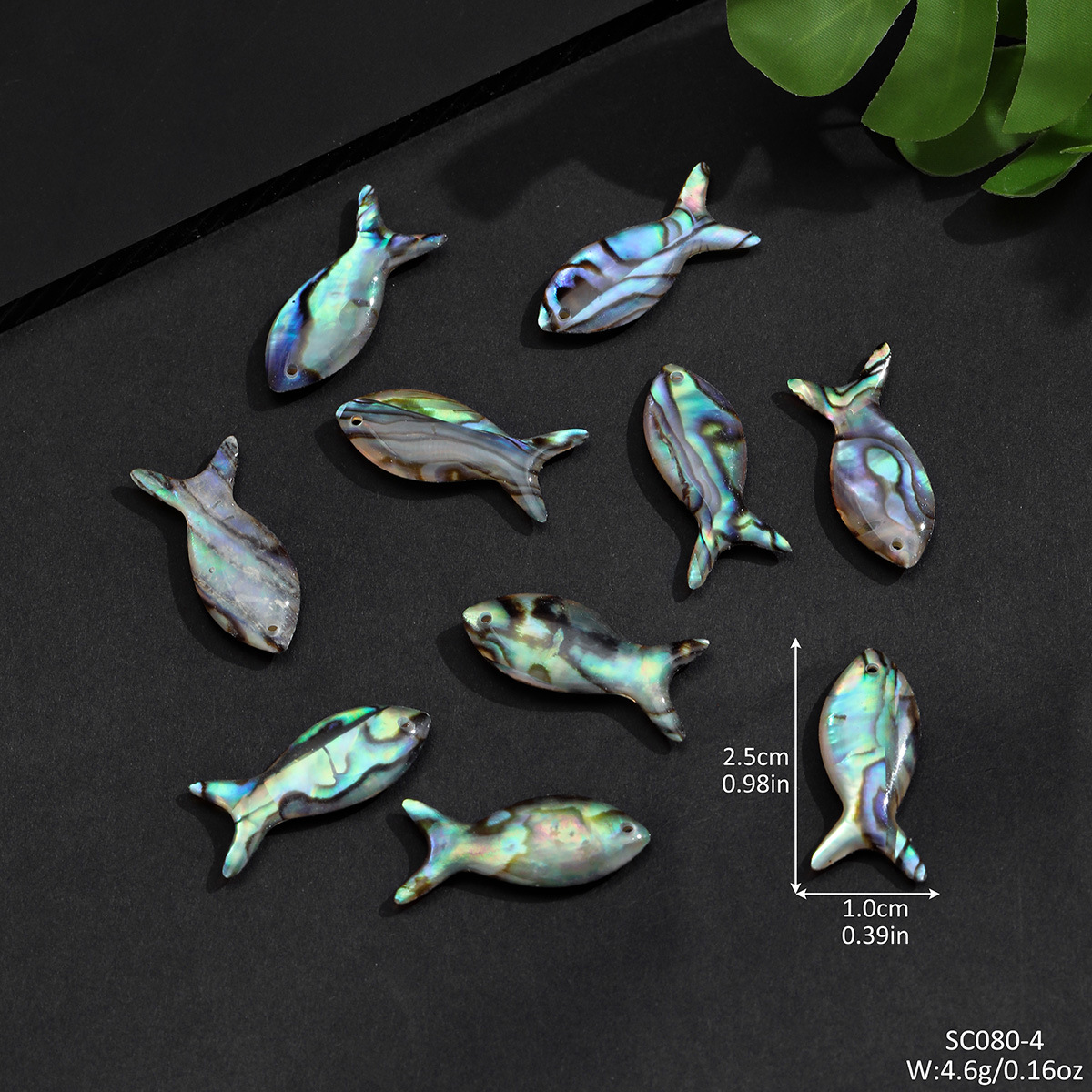Shell Sticker Fish Single Hole Pendant Fish-Shaped Accessories DIY Earrings Handmade Cute Small Accessories