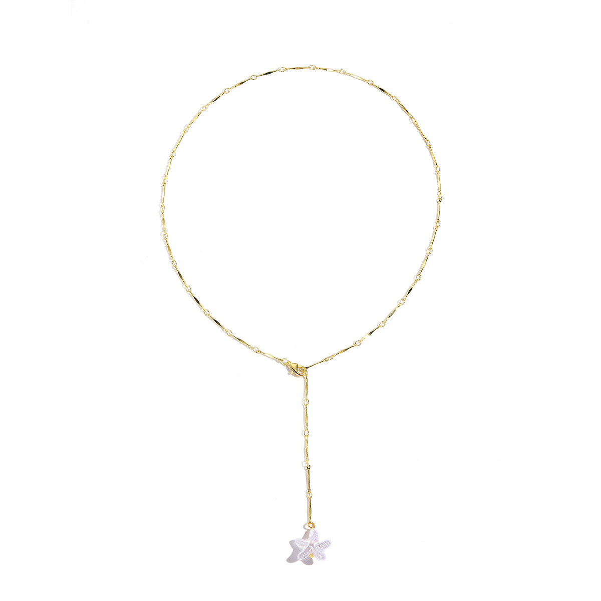 Summer vacation ocean style shell starfish necklace conch pearl accessory pendant