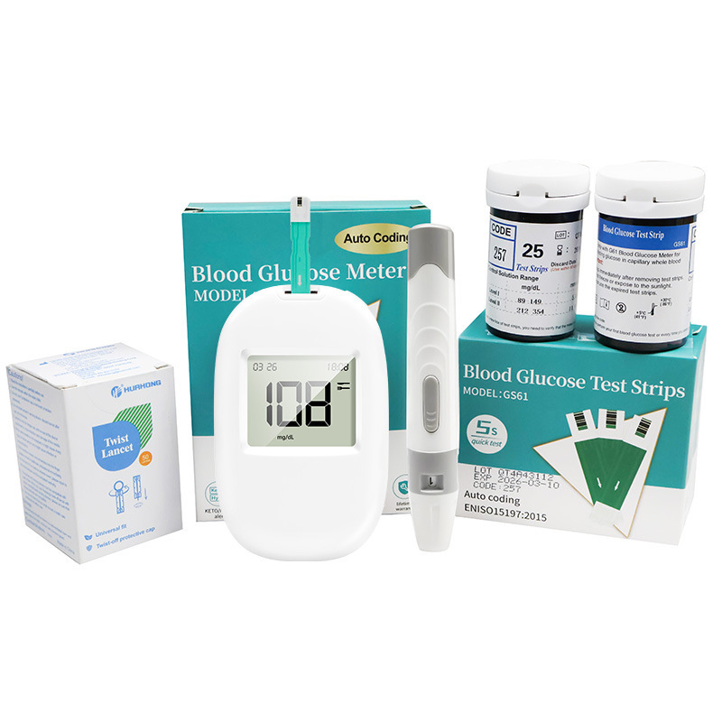 Blood Glucose Meter Home Blood Sugar Test Monitor High Blood Sugar Medical Blood Glucose Meter Tester Set Automatic
