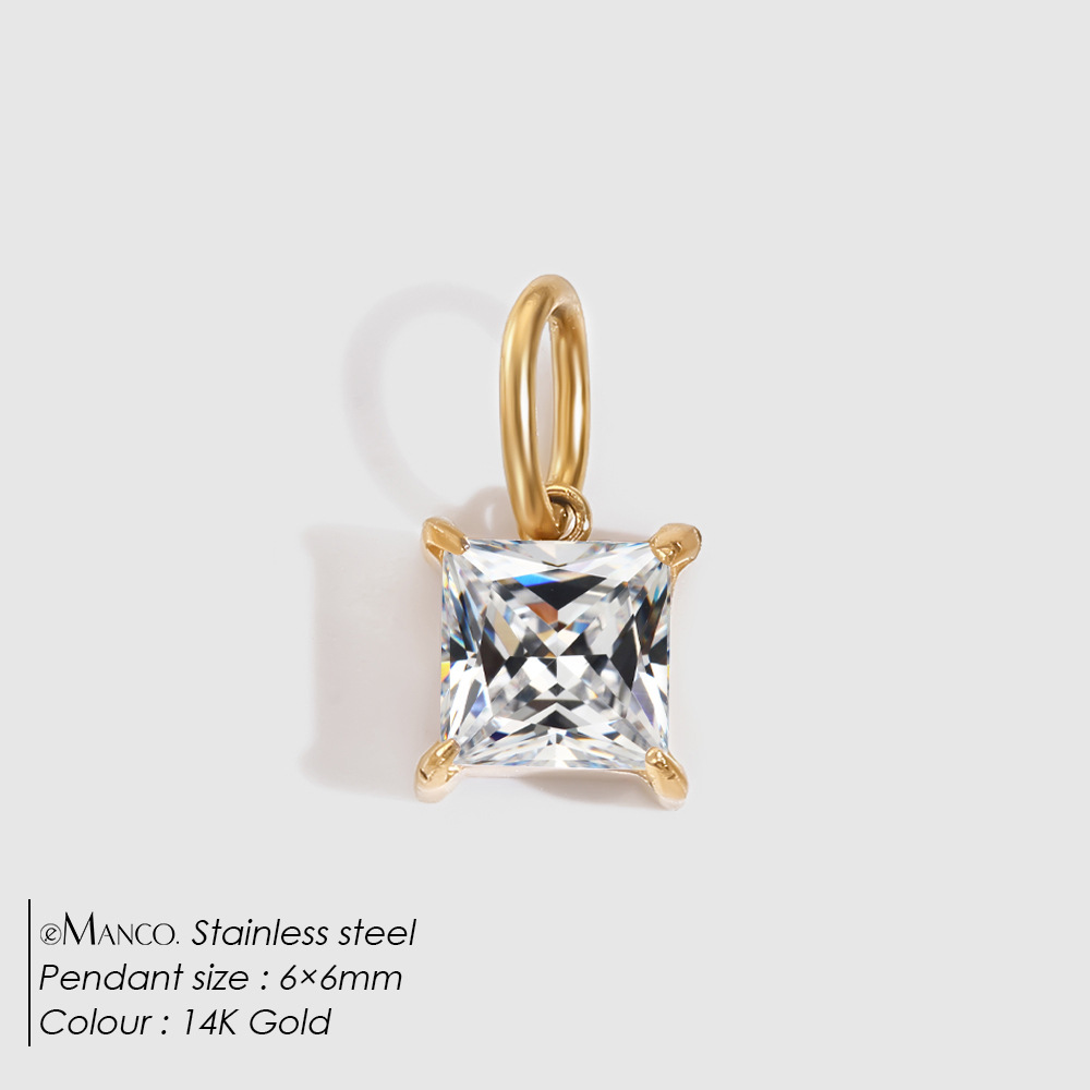 eManco Zircon DIY Necklace Pendant Women's Sense Zircon Pendant