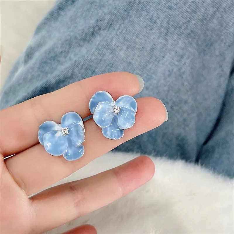 Live vacation style gentle super fairy flower earrings small fresh pearl ear studs