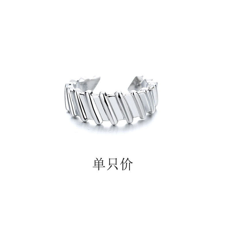Stacking Star Ear Clip Japanese Small Square Diamond Twist Chain No Piercing Ear Cuff Earring for Women