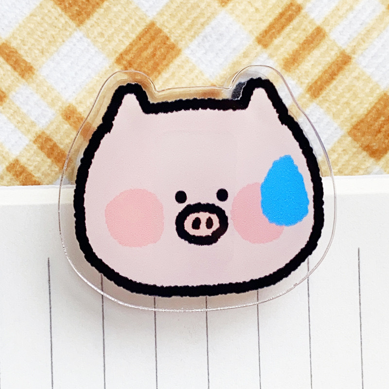 Sealing Clip Fridge Magnet Magnetic Sealing Clip Baby Food Clip Cartoon Snack Kitchen Household Acrylic Clip