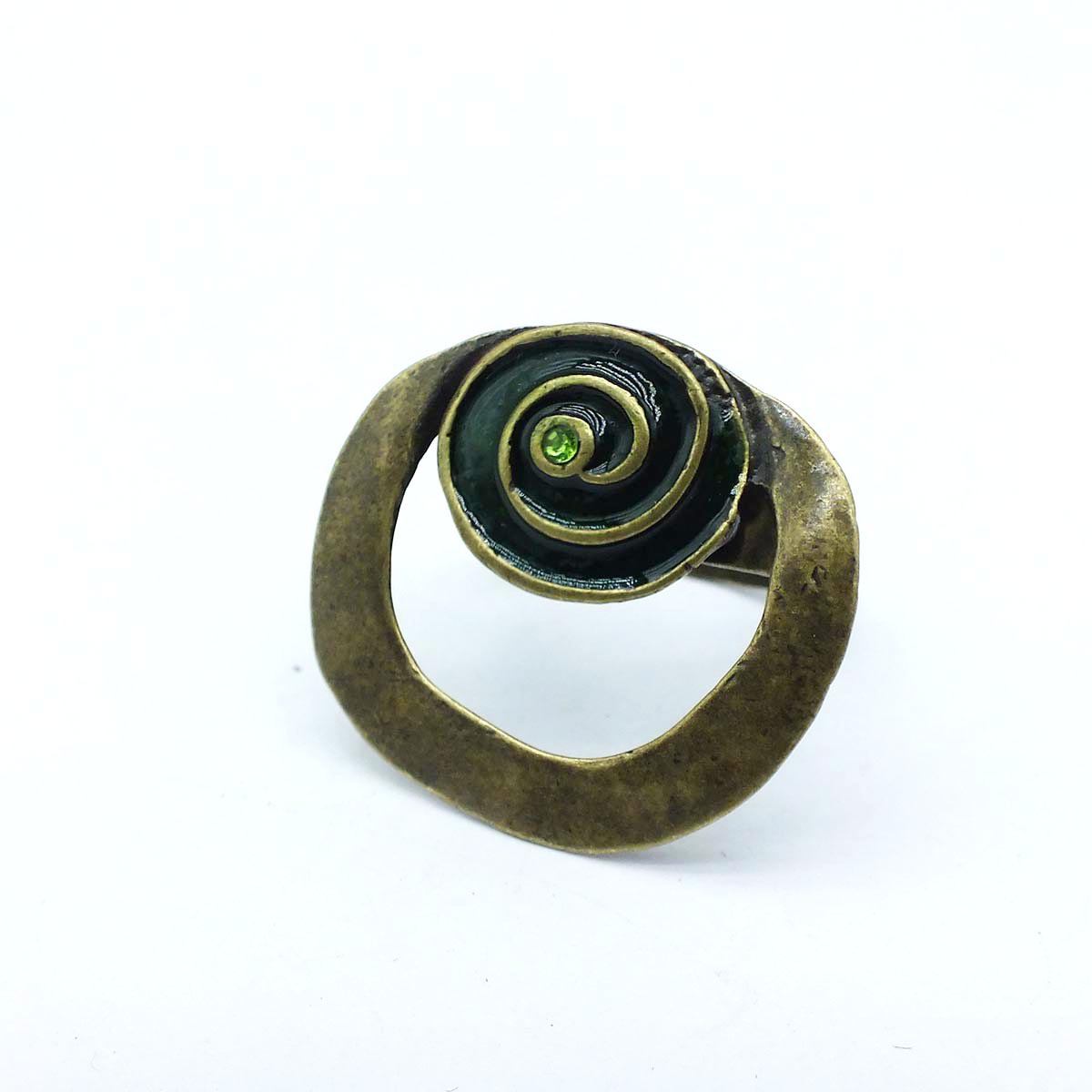 J24 Accessories Oil Drop Swirl Ring Women's Enamel Color Open Ring