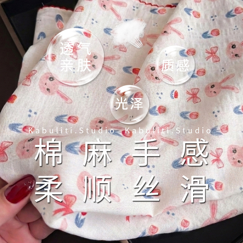 58*58 cotton linen small square scarf, fresh floral neck protection small scarf for girls, hair band