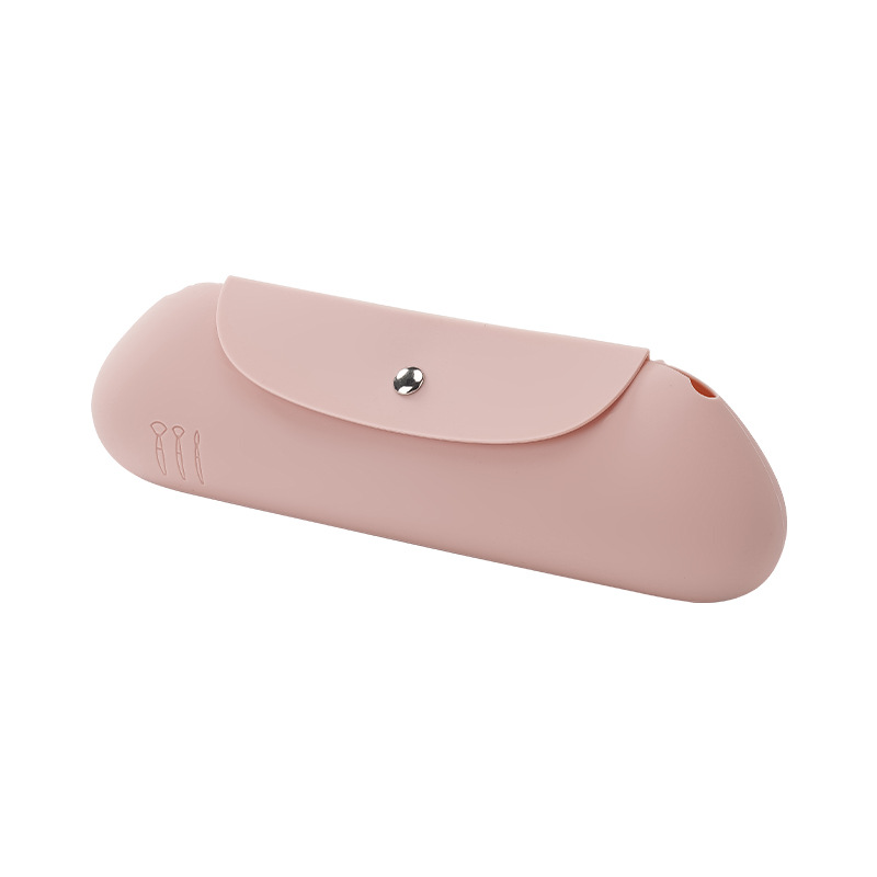 Silicone makeup storage bag dustproof makeup brush storage tool bag travel portable cosmetic handbag