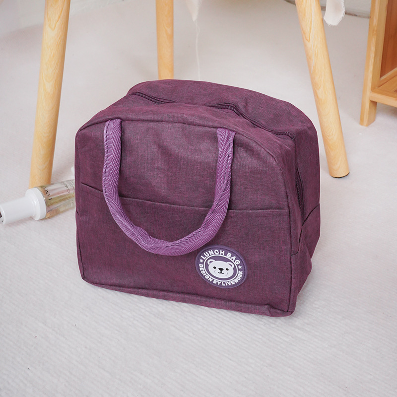 Cationic Insulated Lunch Bag, Thickened Thermal Bag for Outdoor Picnic, Student Lunch Bag, Handheld Lunch Box Bag, Portable