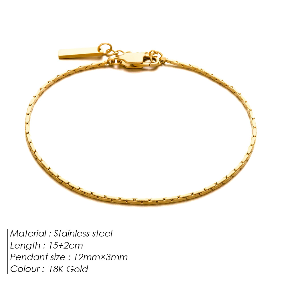 eManco New Titanium Steel Bracelet Wire Chain Bracelet Men Simple Sexy