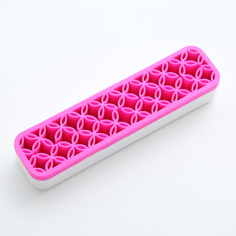 Makeup brush makeup pen tool base drying storage rack brush silicone makeup nail art pen nail art brush storage box