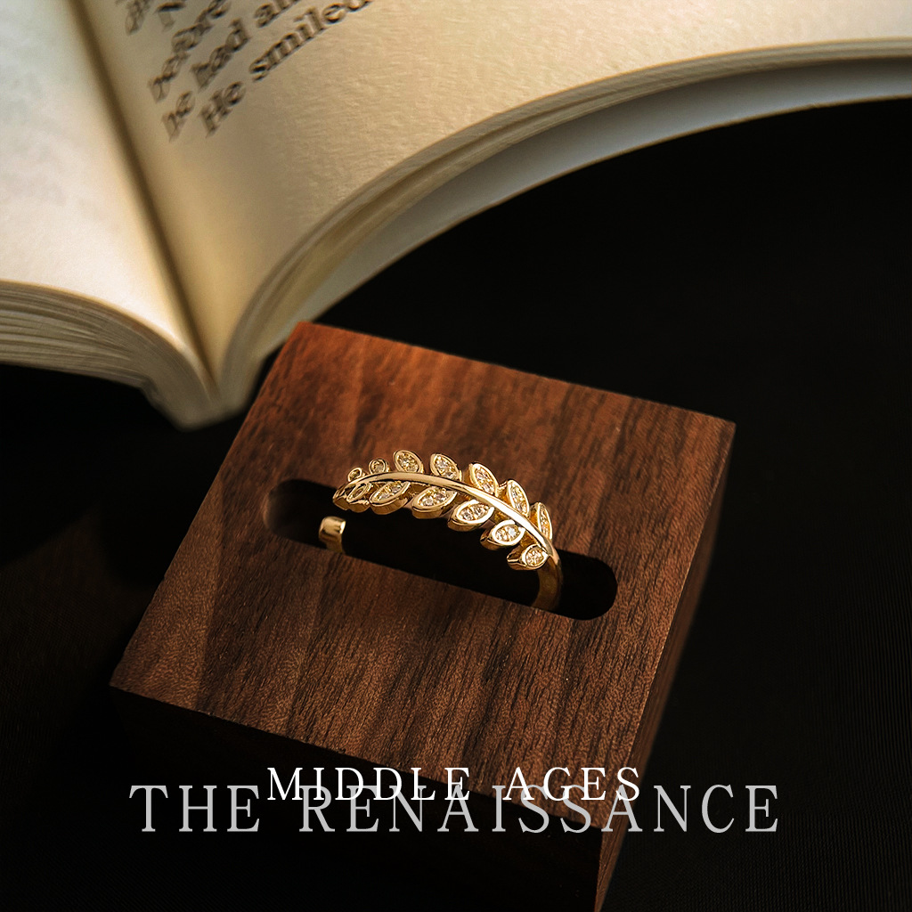 Vintage Retro Star Moon Zircon Ring Geometric Tiger Eye Index Ring Niche Open Ring for Women