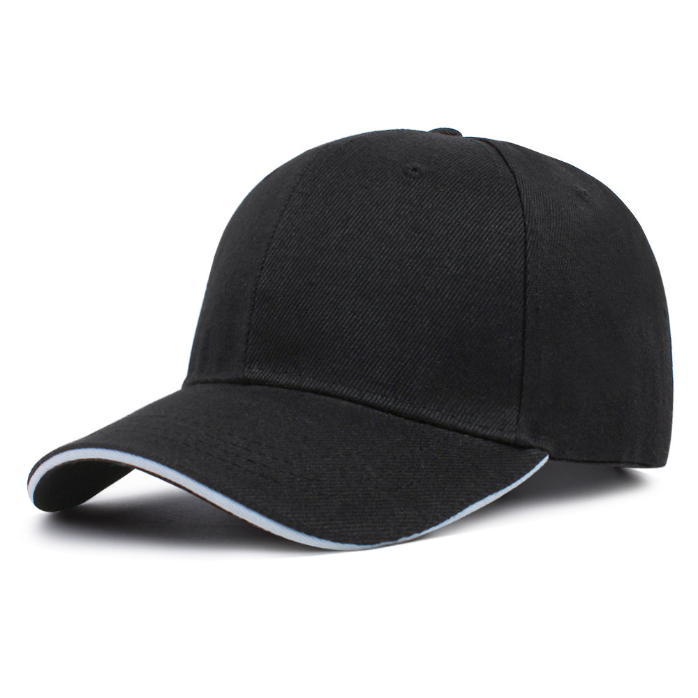 Hat Sandwich Lined Baseball Cap Solid Blank Visor Cap Work Hat Advertising Hat Heat Transfer Printing Cross