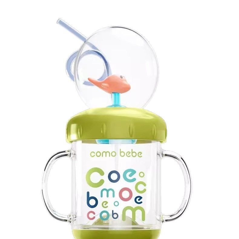 Kemeng Beibi Whale Diving Cup Children's Fun Water Spray Cup Home School Student Plastic Cup with Straw