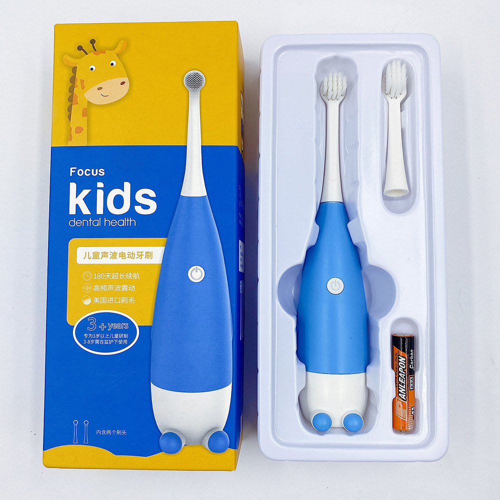 Source Little Yellow Duck Kids Toothbrush Sonic Cartoon Toothbrush Soft Bristle Waterproof Silicone Soft Bristle Toothbrush Set