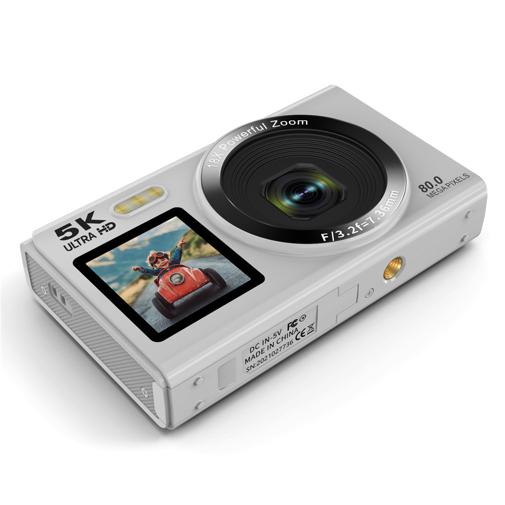 5K HD digital camera dual screen WiFi card camera recording portable campus vlog travel camera
