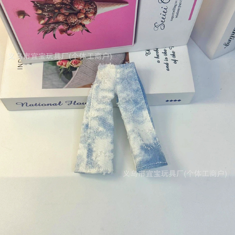 New Long Leg KT Glitter Shiny Heart Brushed High Street Hiphop Loose Wide Leg Jeans